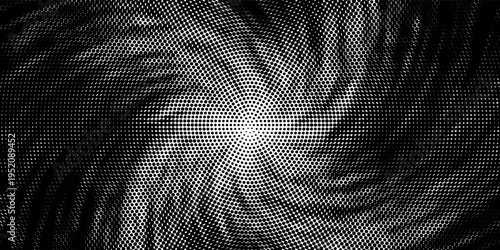 Grunge halftone gradient background. Faded grit noise texture. White and black sandy wallpaper. Retro pixelated backdrop. Anime or manga style comic overlay