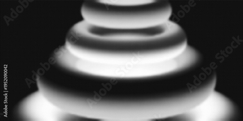 Grunge halftone gradient background. Faded grit noise texture. White and black sandy wallpaper. Retro pixelated backdrop. Anime or manga style comic overlay