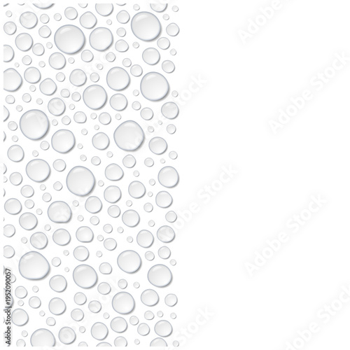 片側に水滴が集まる素材 雫の装飾パーツ ベクター