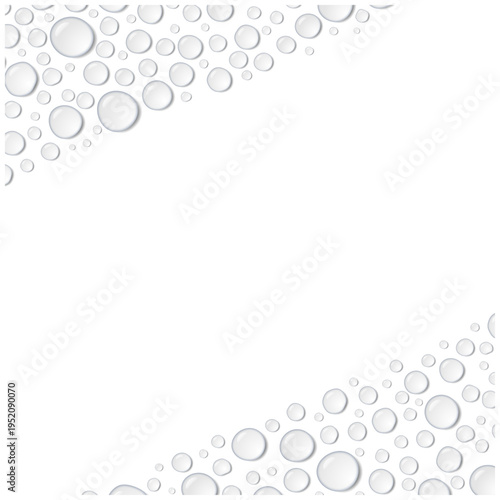 斜めに広がる水滴素材 雫の装飾デザイン ベクター