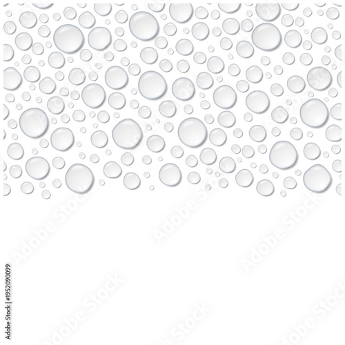 上部に広がる水滴素材 雫の装飾パーツ ベクター