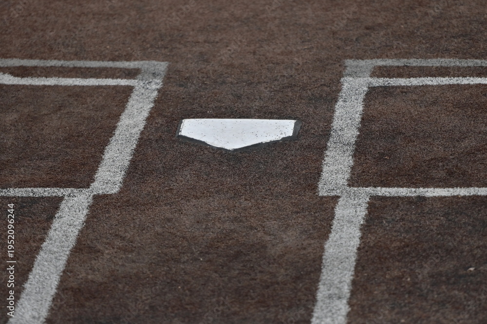 Fototapeta premium Home Plate on a Baseball Field