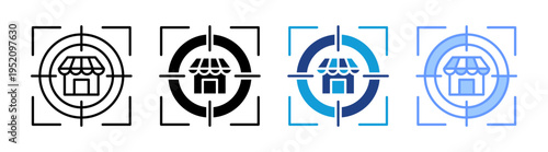 Niche Market icon set multiple style collection