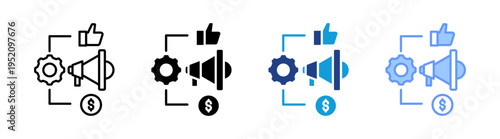 Usp icon set multiple style collection