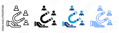 Lead Generation  icon set multiple style collection