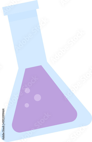 Purple erlenmeyer flask