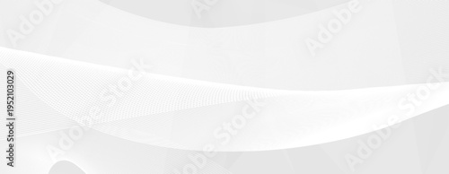 Abstract white wavy lines background with copy space