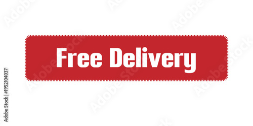 Free Delivery Stamp or Label with Fast Shipping Concept Promotional Badge for Ecommerce Sale Isolated on White Background