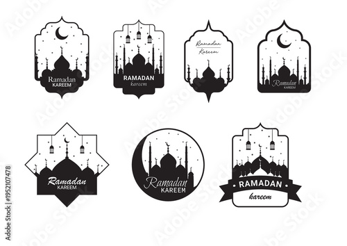 set of vector banners with landmarks and symbols