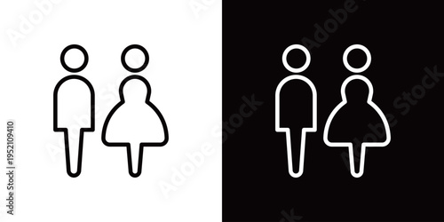 レトロかわいい・おしゃれなトイレアイコン