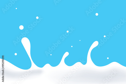 Milk splash wave, poster design element, banner, milk drink theme product