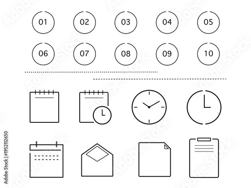  受付・受診の流れ　セットA　線画