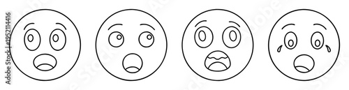 Various emoji faces showing different expressions of feelings and emotional responses