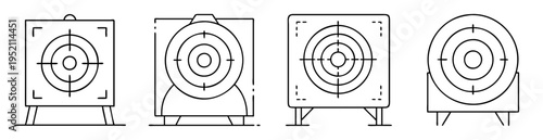 Outline vector illustration of target, ideal for sport, archery and marksmanship