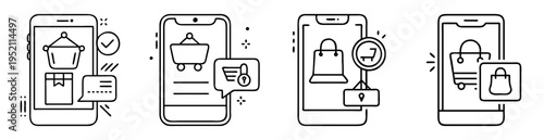 online shopping process on smartphones from adding to cart to checkout