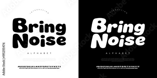 Bold heavy display font with rounded bubbly style for playful brand logo poster or kids merchandise design