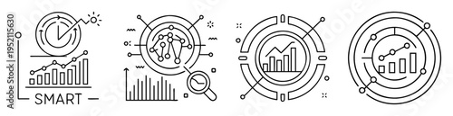 Conceptual representation of SMART business goals and business analysis techniques as line art