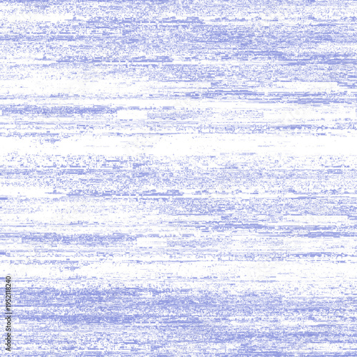 Abstract Digital Glitch Texture with Blue and Purple Horizontal Distortion Lines