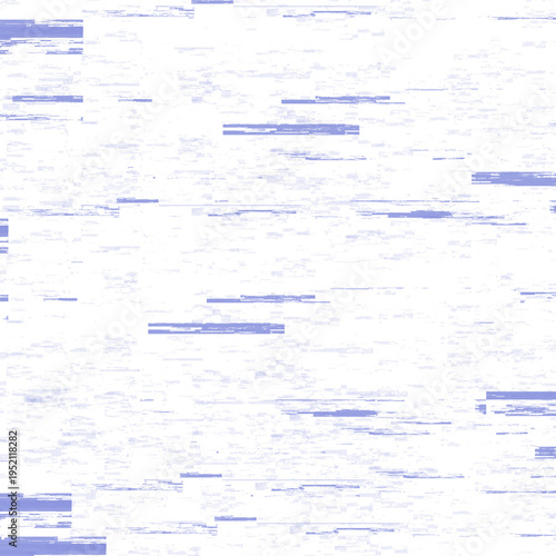Scattered Digital Glitch Pixels on White Background with Light Blue Distortion