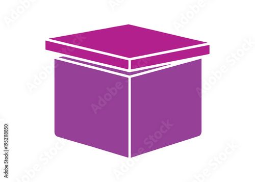 Styrofoam food container icon in minimal vector illustration style.