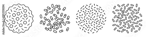 Schematic Illustration of Different Microbial Shapes Including Cocci and Bacilli