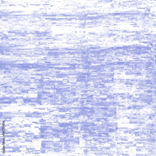 Abstract Digital Glitch Texture with Blue and Purple Horizontal Distortion Lines
