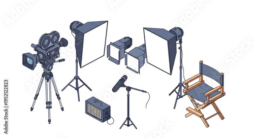 Professional Video Production Equipment Setup For Filming.