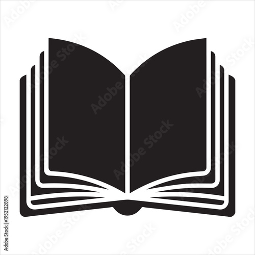 Open book icon isolated on transparent background