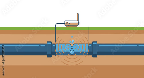 Detecting a leaking water pipe underground with advanced sensor technology