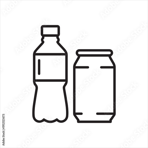 Drinks, soda, linear icon. Line with editable stroke