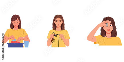 Hand washing technique for clear eyeglasses and eye care personal hygiene steps