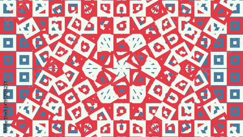 Abstract Geometric Pattern with Red and Blue vector illustration