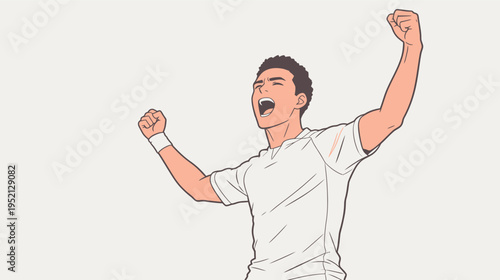 Celebration of a player after scoring a goal during a match in an excitement-filled stadium