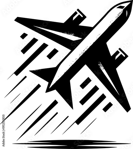 Soaring Above the Clouds: A sleek, jet airplane takes flight against the backdrop of an open sky, symbolizing freedom, innovation, and global connectivity. 