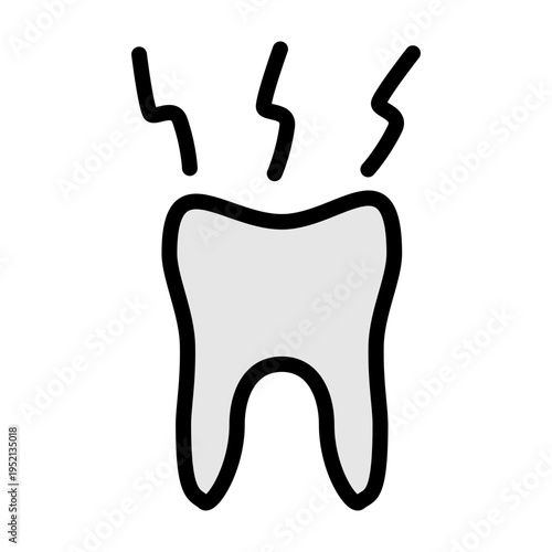 Tooth Pain Vector Filled Icon Design