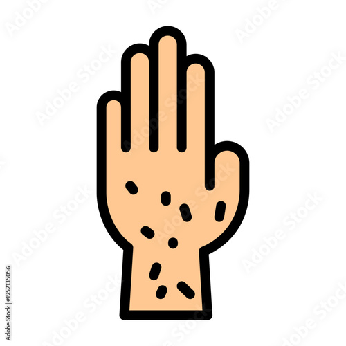 Rash Vector Filled Icon Design