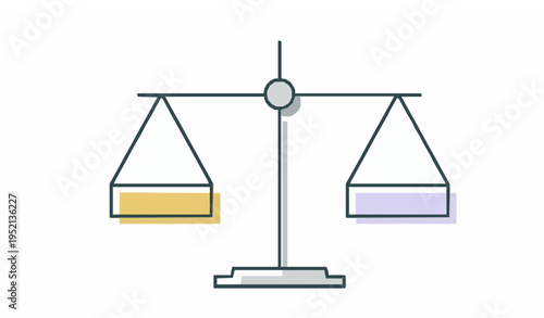 Finance balance icon color outline business symbol vector design