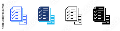 Rules Multi Style Icon Set Vector 