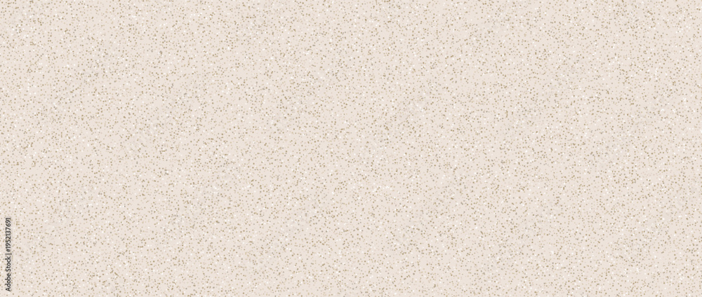 Fototapeta premium Beige seamless stone texture. Light ecru grain noise background with speckles, flecks, particles. Distress repeated grit pattern wallpaper. Kraft dotted paper surface. Vector material speck backdrop
