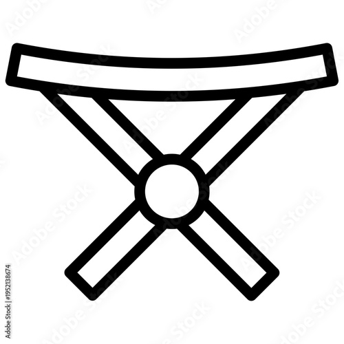 portable chair icon