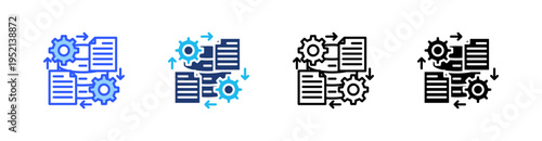 Data Wrangling Multi Style Icon Set Vector 