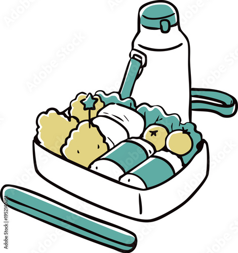 運動会のお弁当_2色