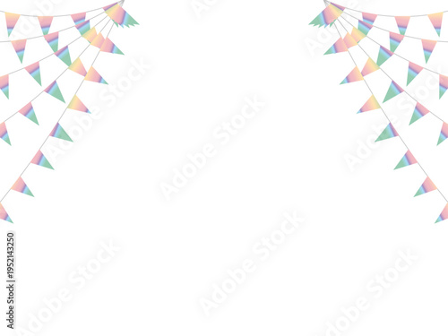 ガーランド三角ひも、曲線、20虹淡F4