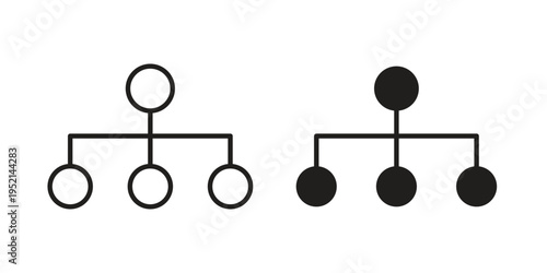 Chart tree icon for web and mobile app. Vector icons