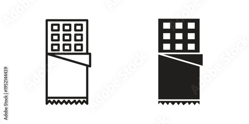 Chocolate icon for web and mobile app. Vector icons