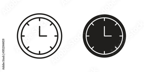 Clock icon for web and mobile app. Vector icons