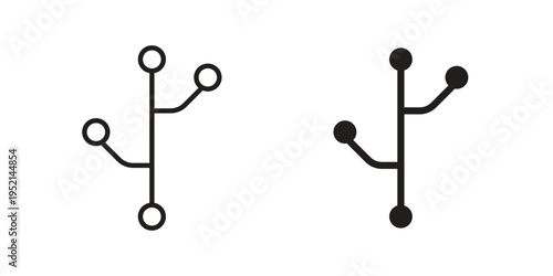 Code branch icon for web and mobile app. Vector icons