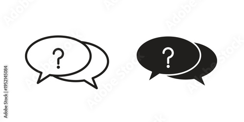 Comment question icon for web and mobile app. Vector icons