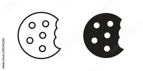 Cookie icon for web and mobile app. Vector icons