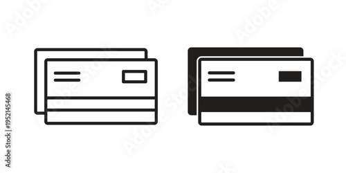 Credit card icon for web and mobile app. Vector icons